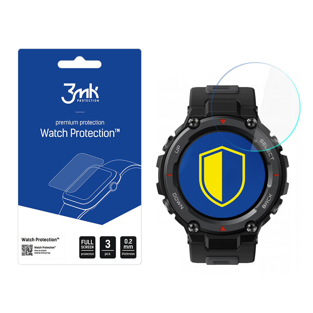 Xiaomi Amazfit T-Rex Pro – 3mk Watch Protection FlexibleGlass nutikella ekraanikaitse