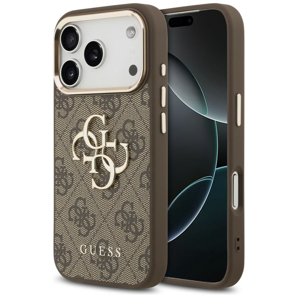 GUESS GUE005483 (PU W/ Big 4G Classic Logo) kaitseümbris seadmele iPhone 18 Pro / 17 Pro, värv: pruun ja kuldne
