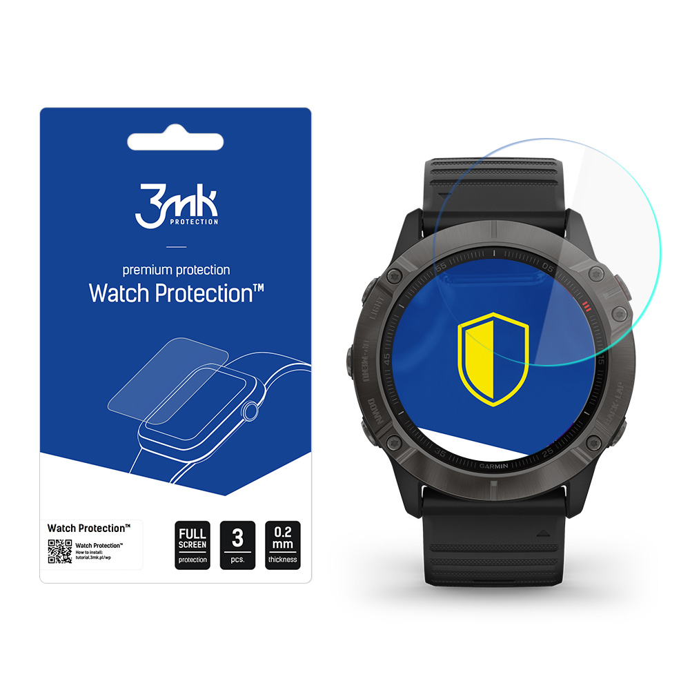 Garmin Approach S62 – 3mk Watch Protection FlexibleGlass nutikella ekraanikaitse