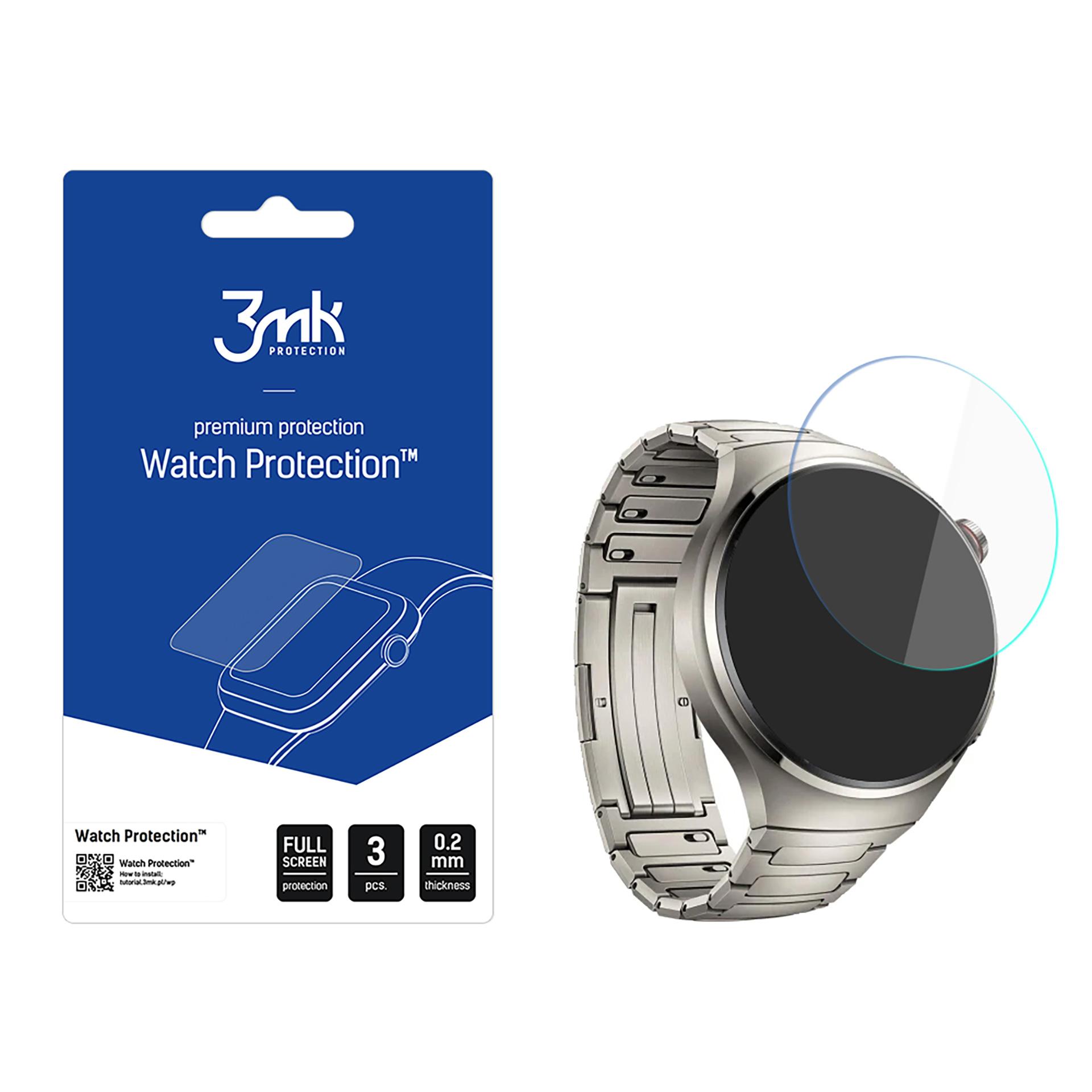 Huawei Watch 4 Pro Elite 48mm – 3mk Watch Protection ARC nutikella ekraanikaitse
