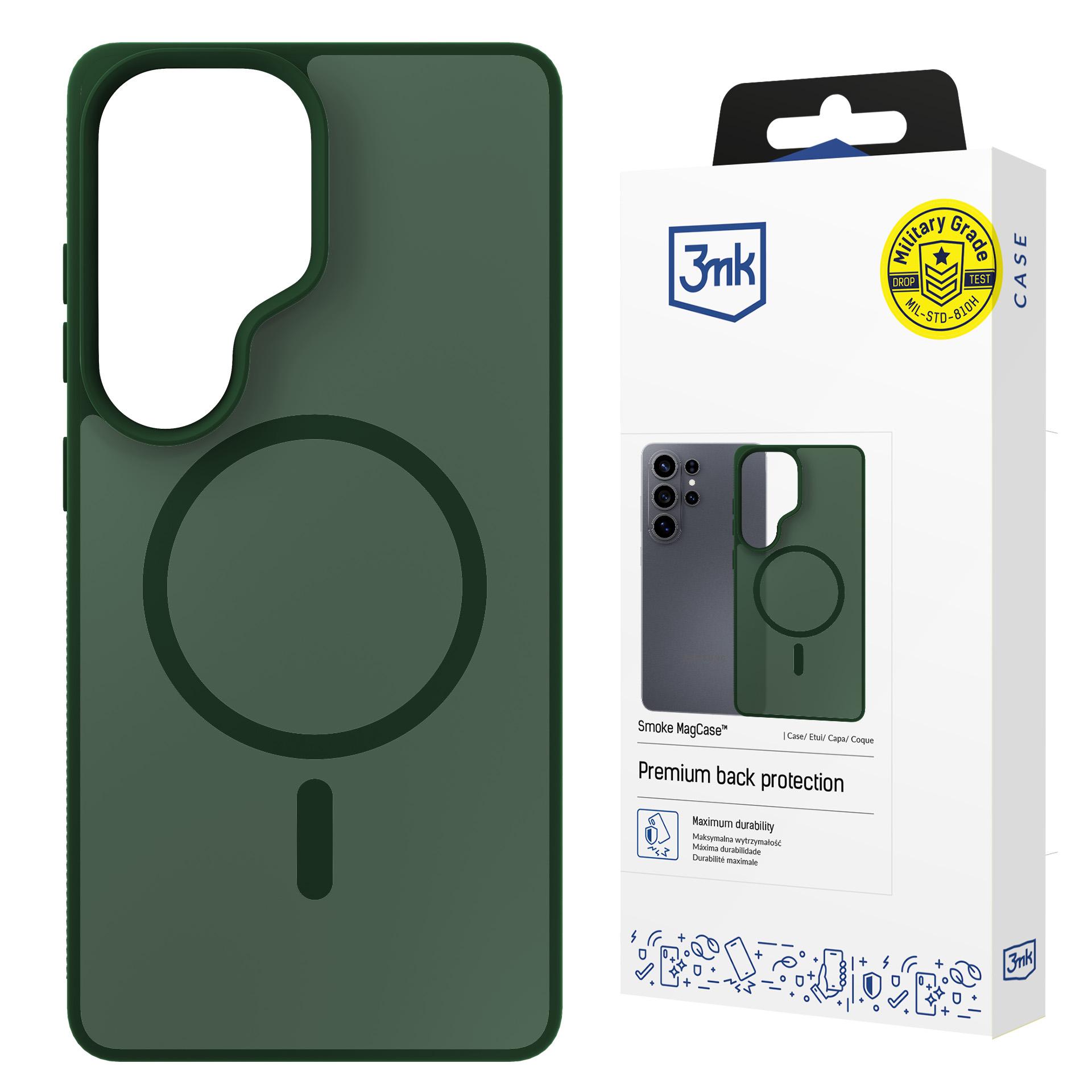 Samsung Galaxy S26 Ultra – 3mk Smoke MagCase roheline telefoniümbris