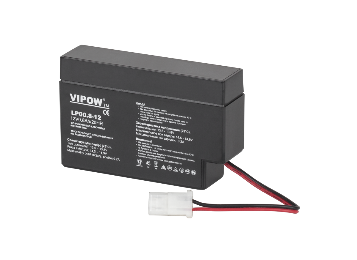 VIPOW geeliaku, 12 V, 0,8 Ah