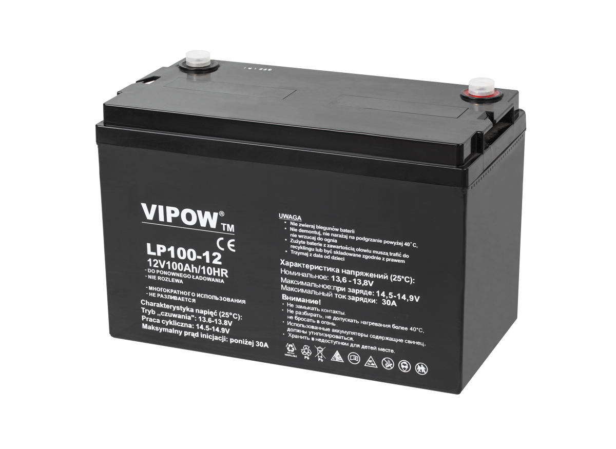 VIPOW geeliaku, 12 V, 100 Ah