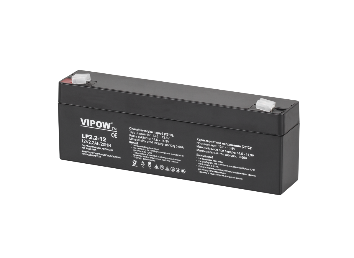 VIPOW geeliaku, 12 V, 2,2 Ah