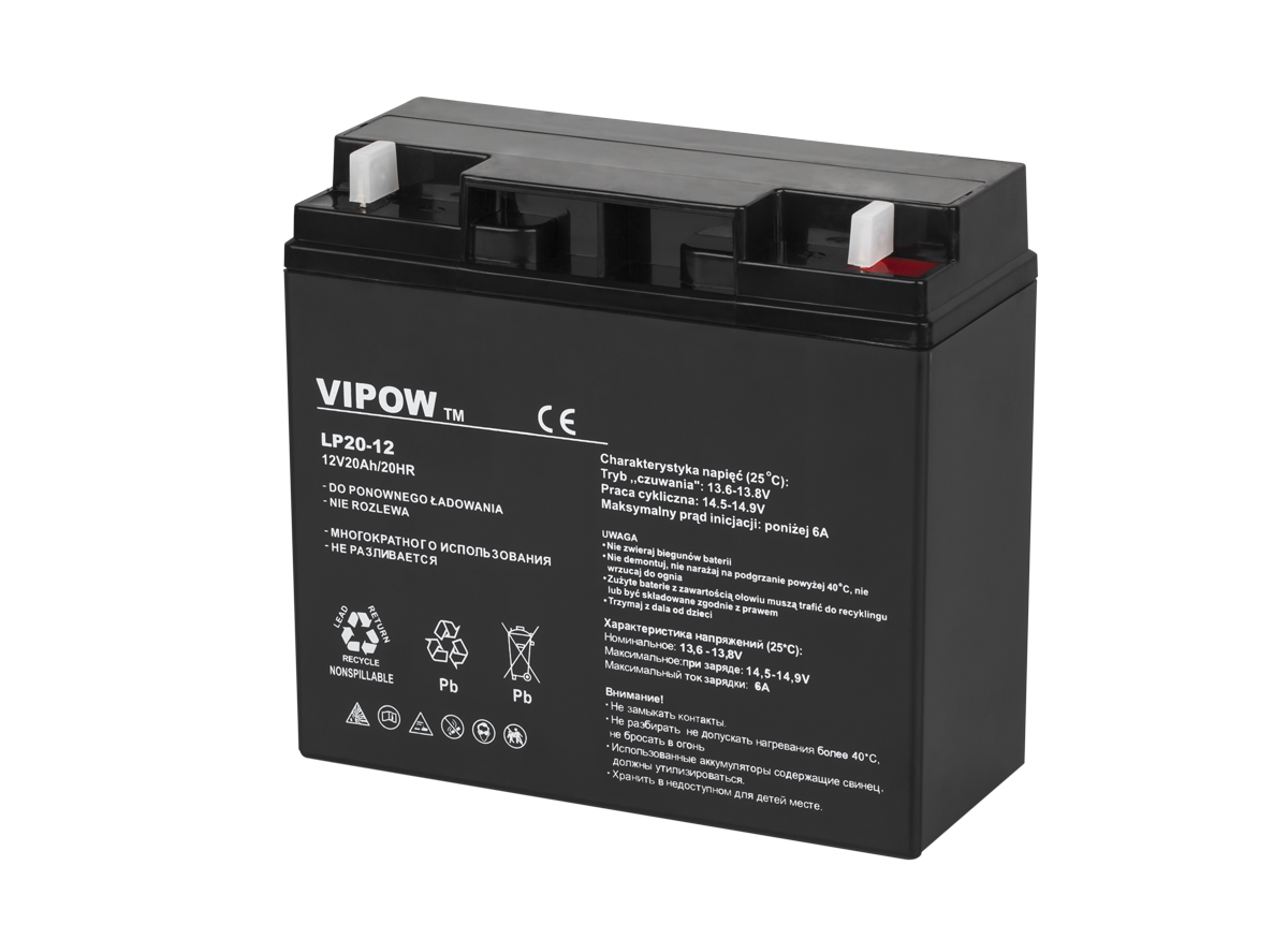 VIPOW geeliaku, 12 V, 20 Ah