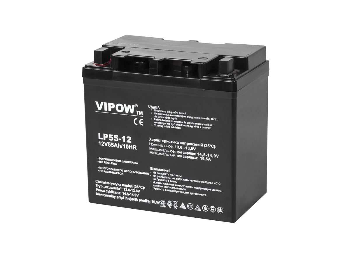 VIPOW geeliaku, 12 V, 55 Ah