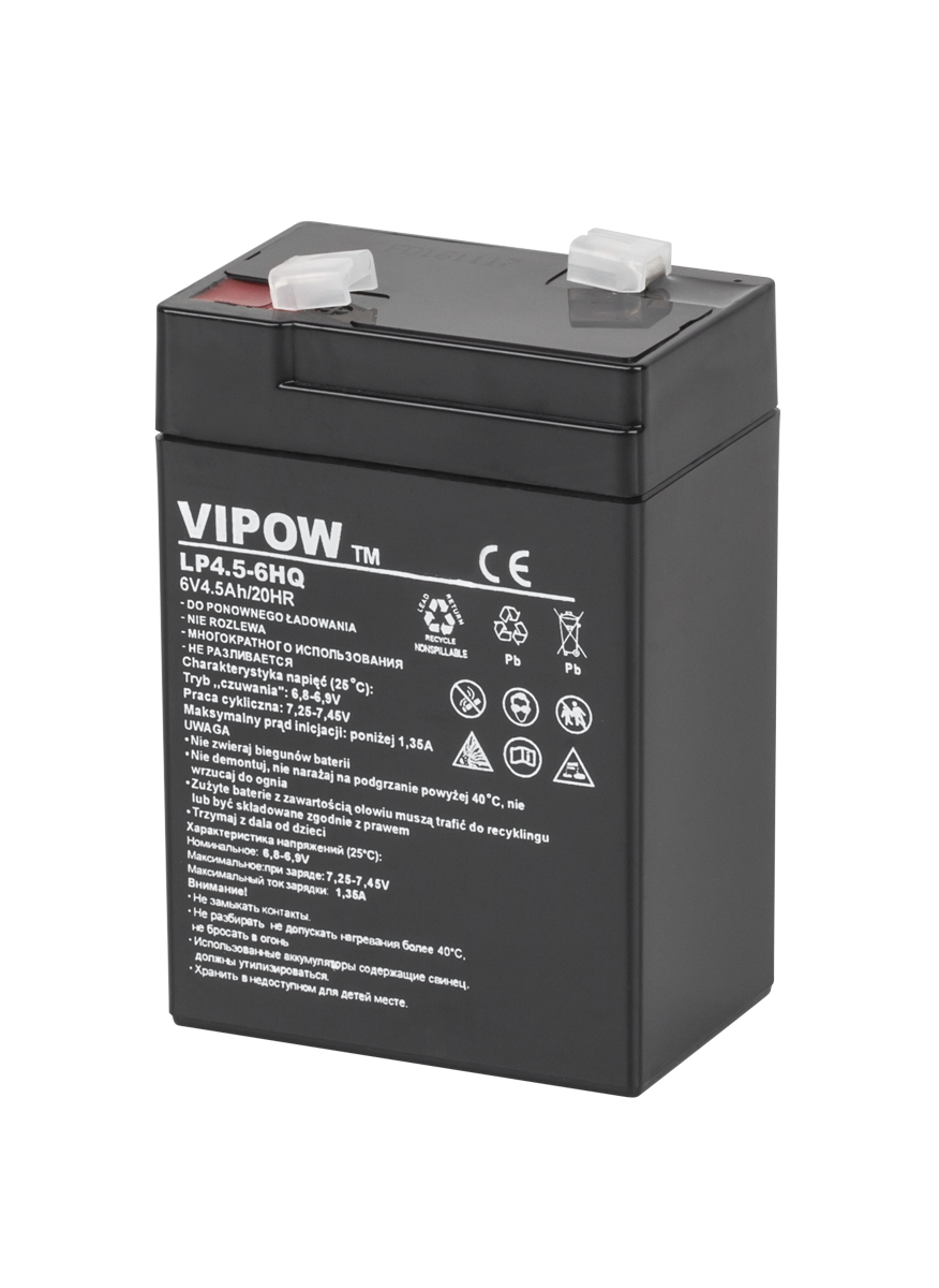 VIPOW HQ geeliaku, 6 V, 4,5 Ah