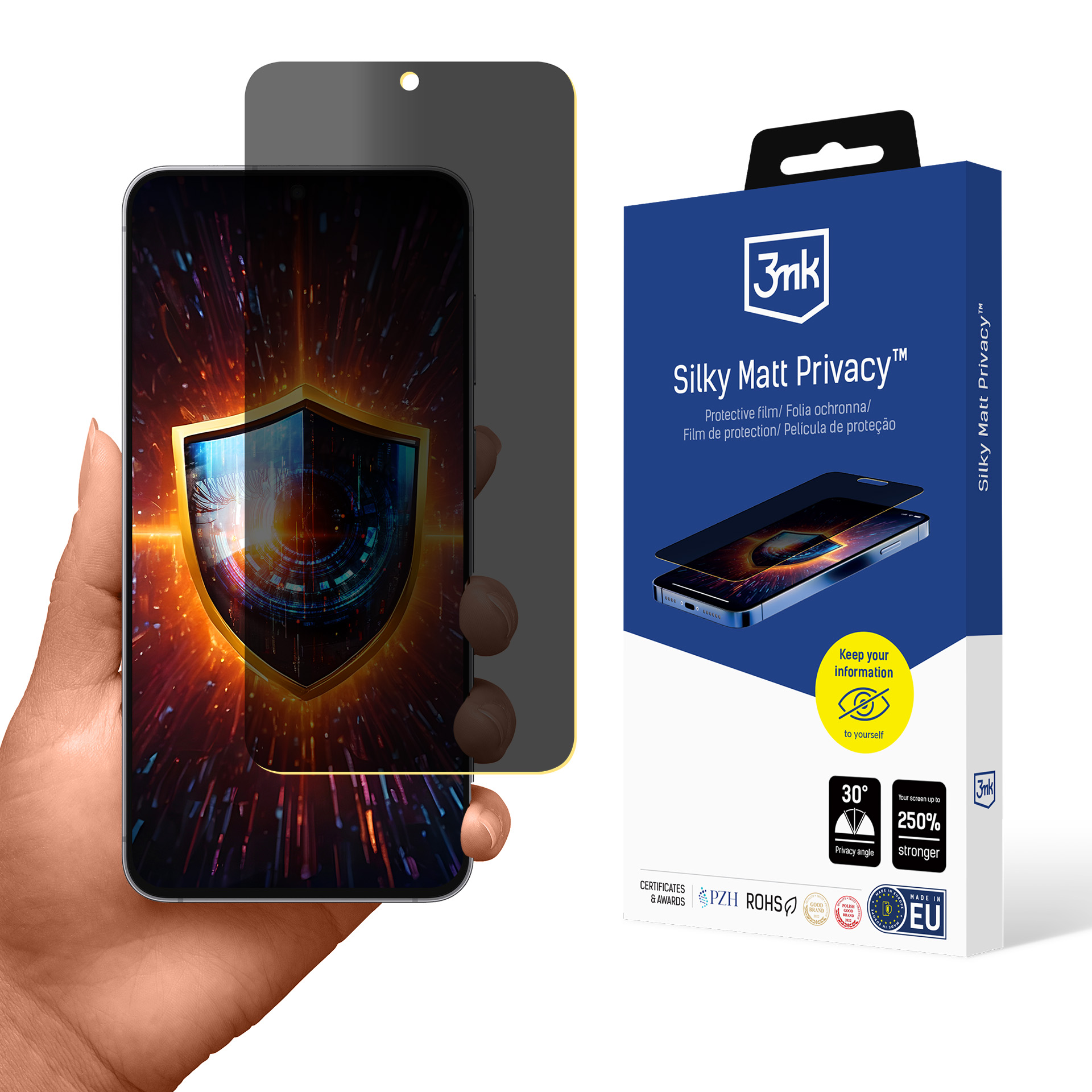 Samsung Galaxy S26 FE – 3mk Silky Matt Privacy privaatsusfilter
