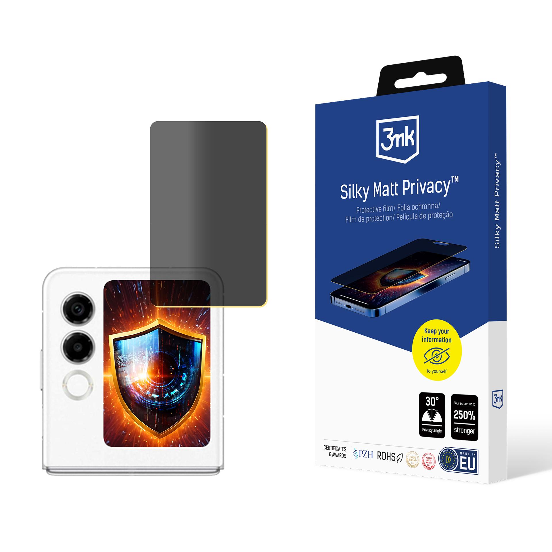 Nubia Flip 2 (front) – 3mk Silky Matt Privacy privaatsusfilter