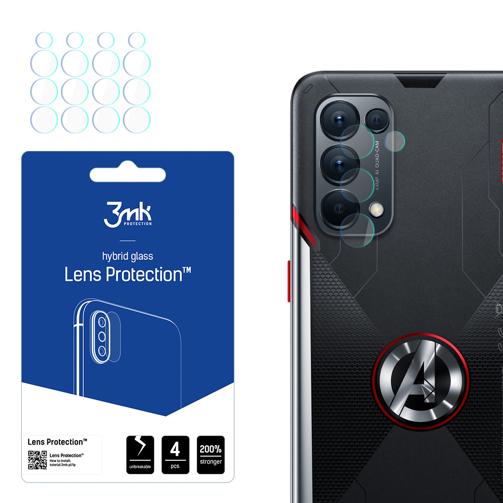 Oppo Reno 5 Marvel Edition – 3mk Lens Protection kaamera objektiivi kaitse