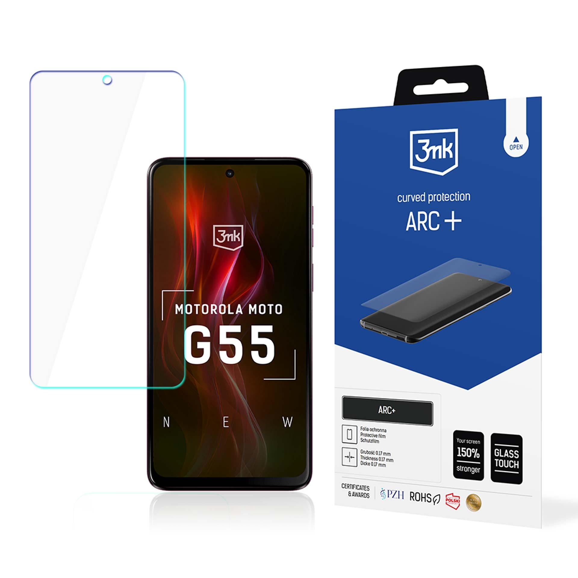 Motorola Moto G55 5G – 3mk ARC+ telefoni ekraanikaitse