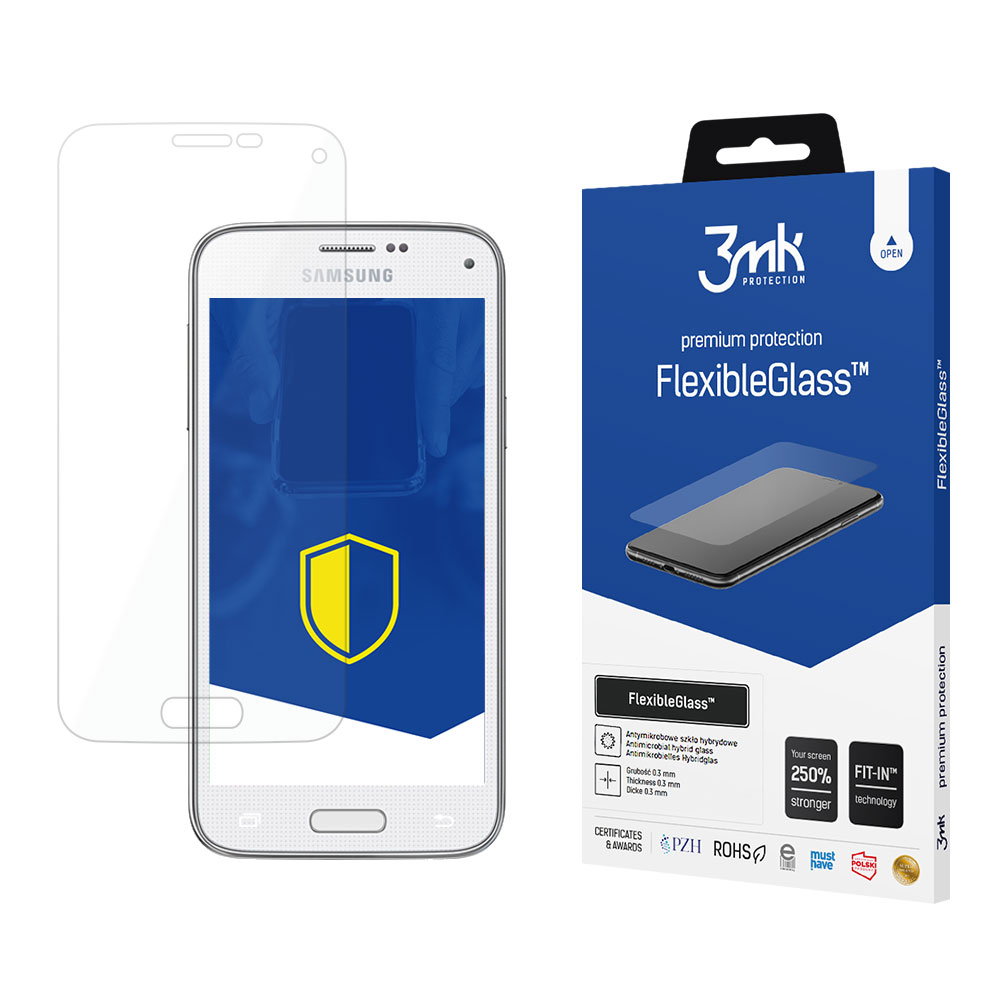 Samsung Galaxy S5 mini – 3mk FlexibleGlass telefoni ekraanikaitse