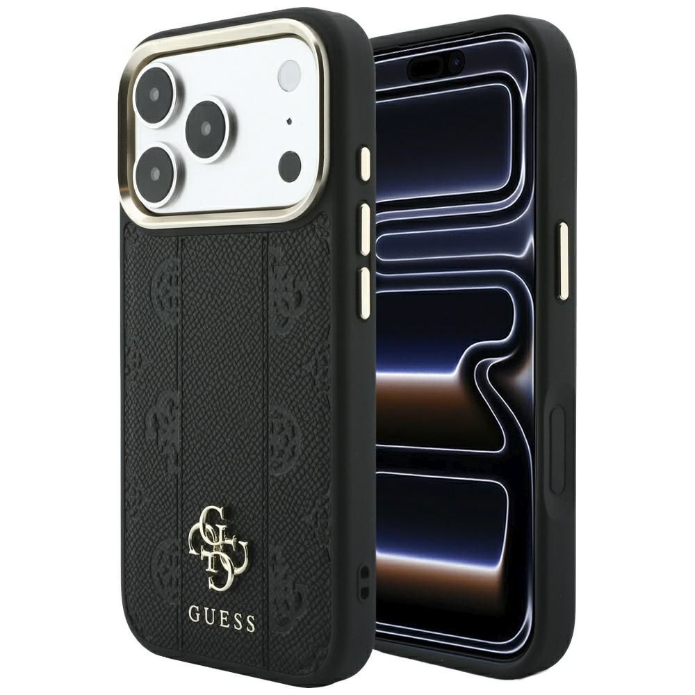 Ümbris mudelile IPHONE 18 Pro/17 Pro ühildub MagSafe'iga (Stripe Peony 4G Logo) (värv: must)