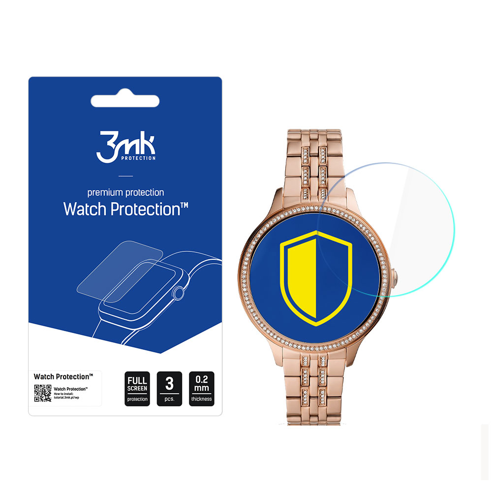 Fossil Gen 5E – 3mk Watch Protection FlexibleGlass nutikella ekraanikaitse