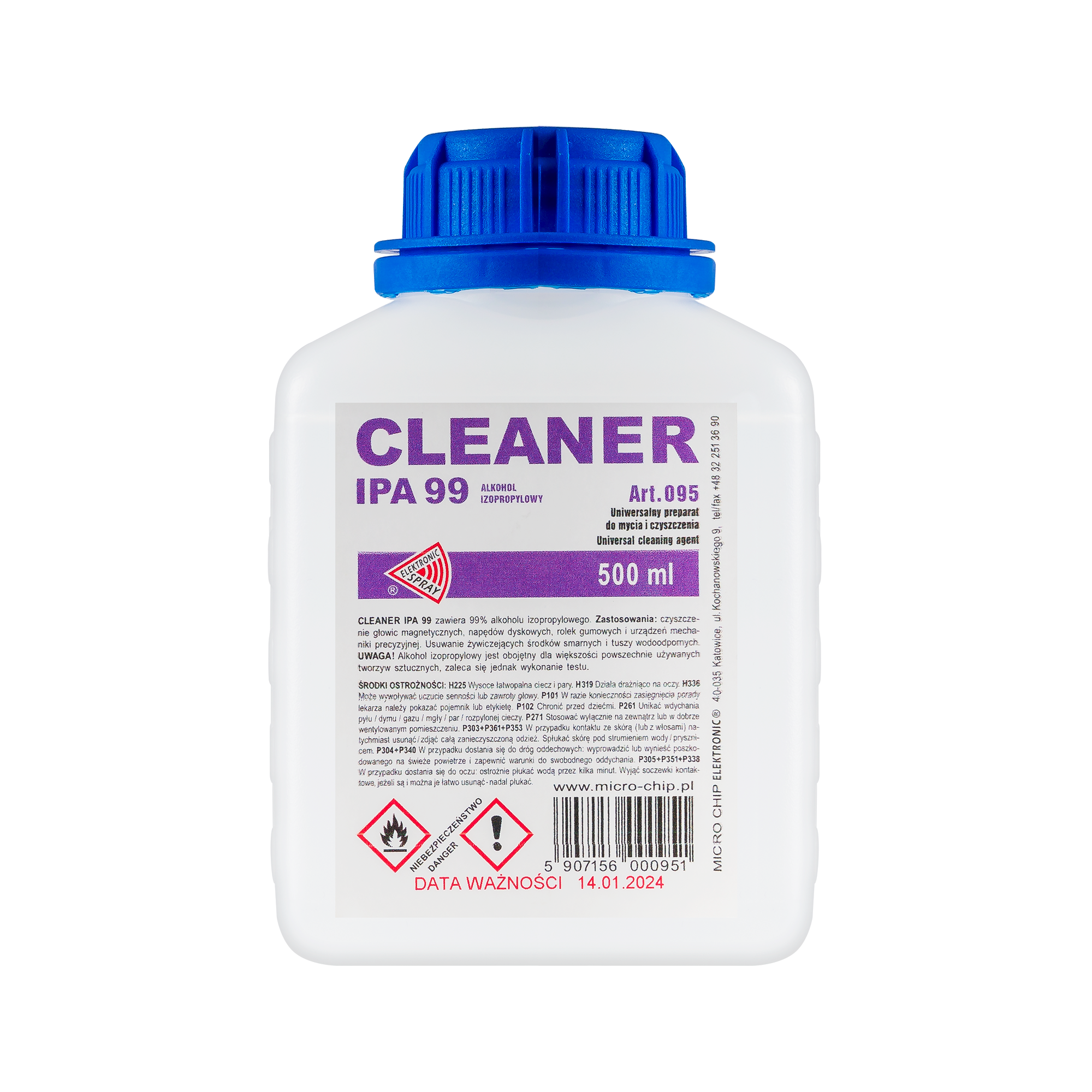 MICROCHIP IPA 99 puhastusvahend, 500 ml, ART.095