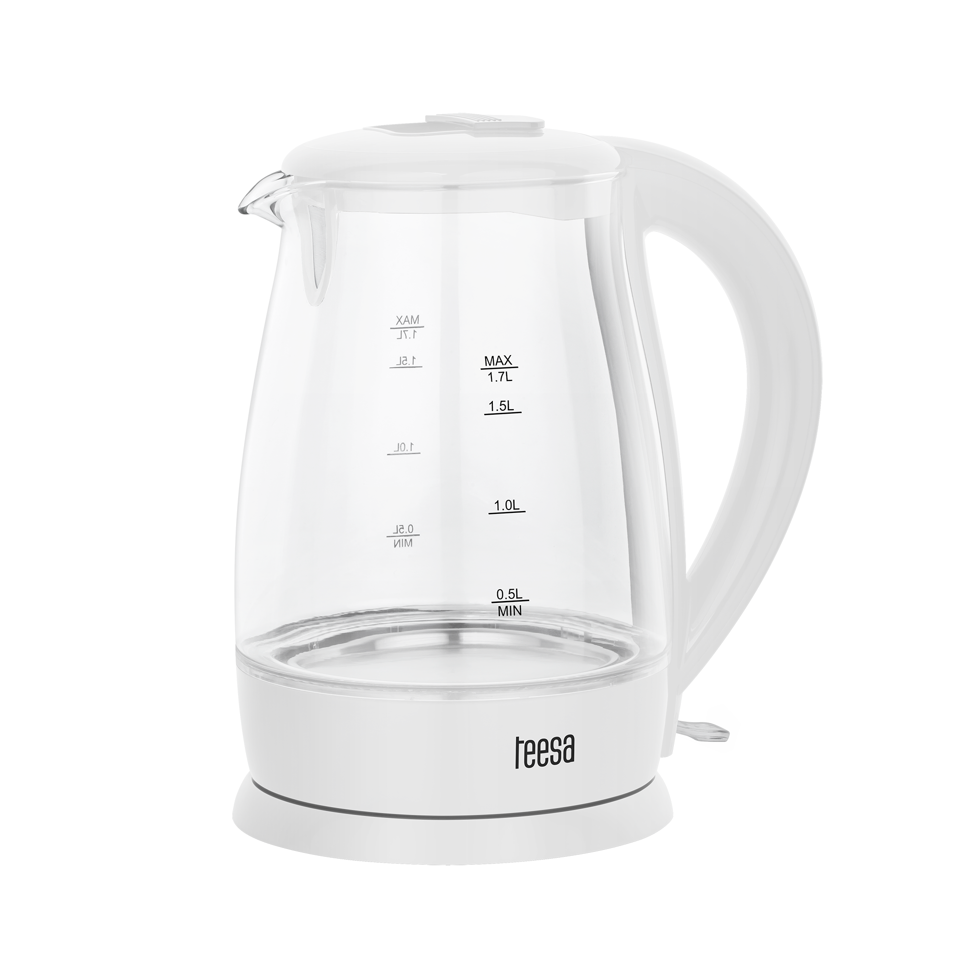 TEESA elektriline klaasveekeetja, 2200 W, valge, 1,7 l