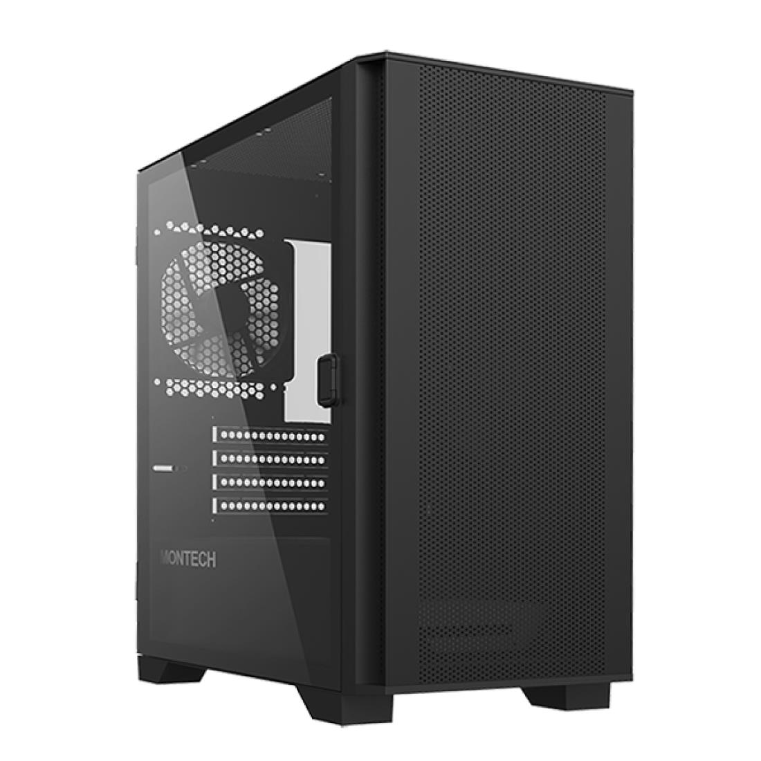 Montech Air 100 Lite AIR100LITE(B) must Midi Tower korpus, MicroATX / Mini-ITX, ilma toiteplokita