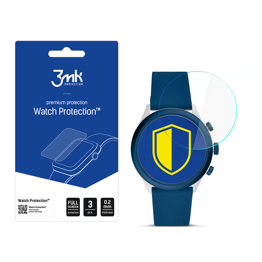 Fossil Sport 43mm – 3mk Watch Protection FlexibleGlass nutikella ekraanikaitse