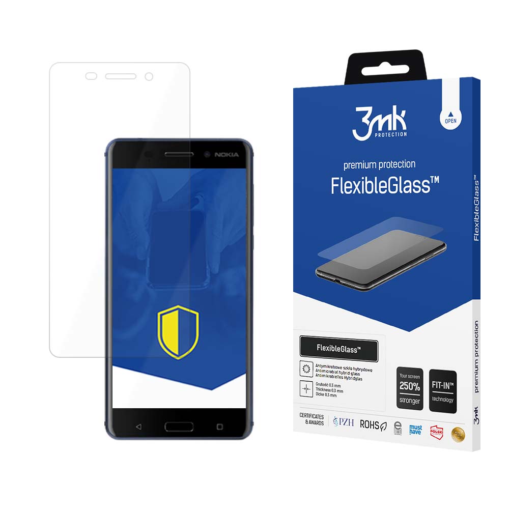 Nokia 6 – 3mk FlexibleGlass telefoni ekraanikaitse