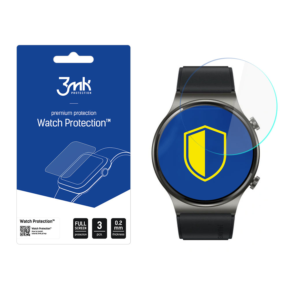 Huawei Watch GT 2 Pro Sport – 3mk Watch Protection FlexibleGlass nutikella ekraanikaitse