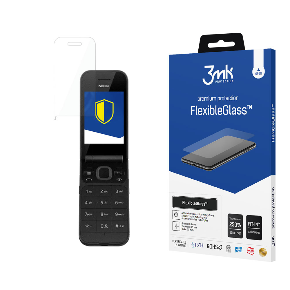 Nokia 2720 Flip – 3mk FlexibleGlass telefoni ekraanikaitse