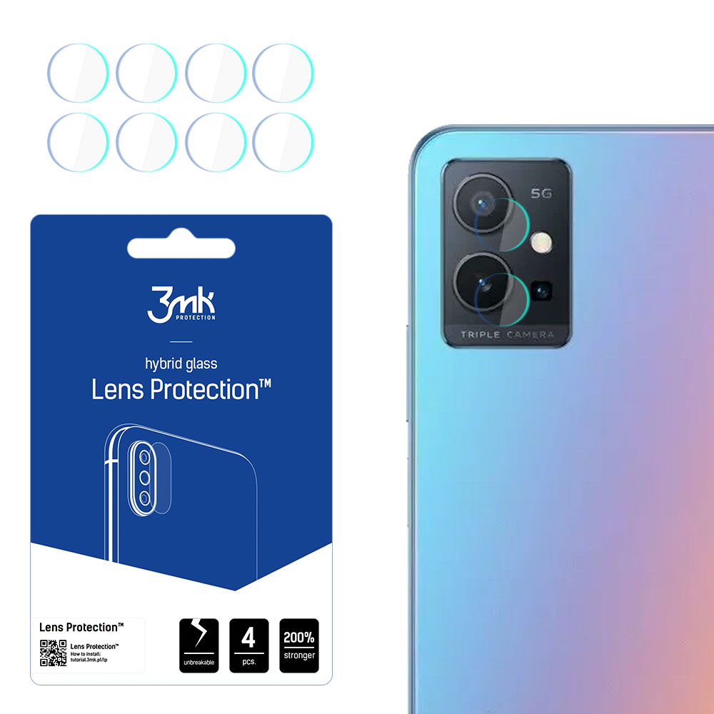 Vivo Y75 5G – 3mk Lens Protection kaamera objektiivi kaitse