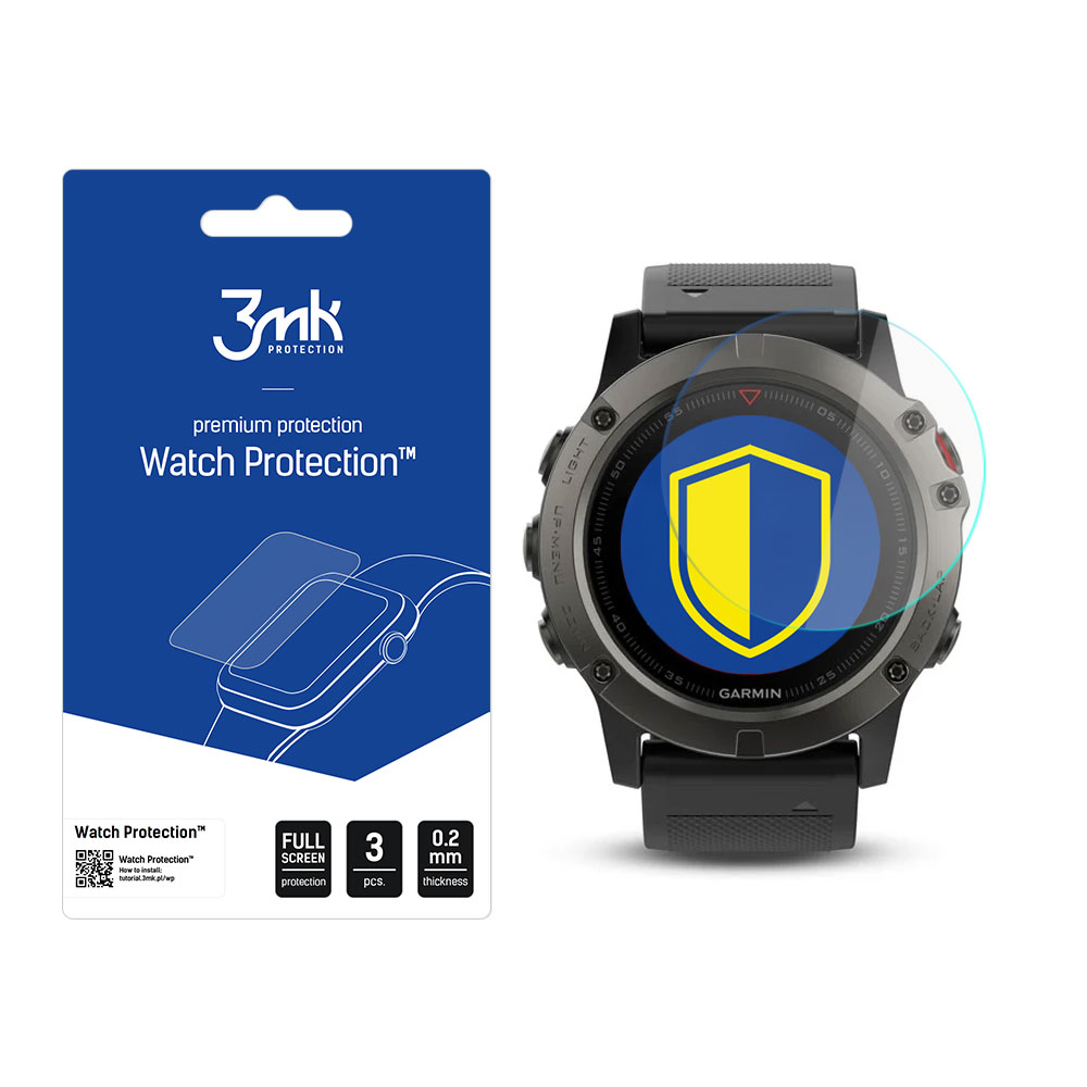 Garmin Fenix 5x 51 mm – 3mk Watch Protection FlexibleGlass nutikella ekraanikaitse