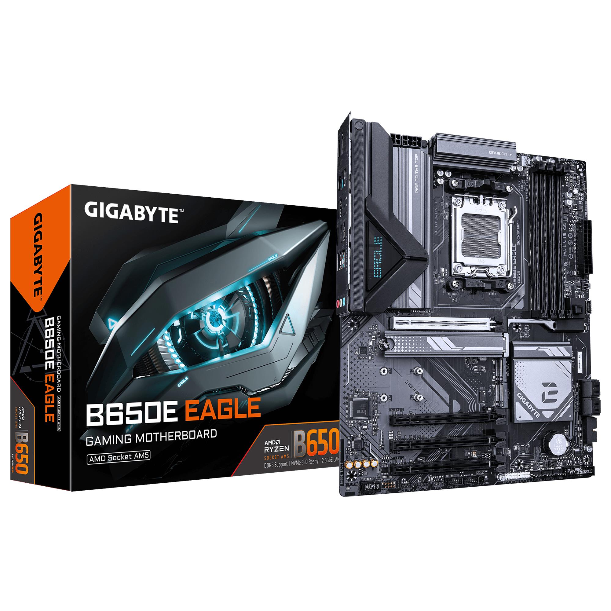 GIGABYTE B650EEAGLE AMD B650 Socket AM5 ATX emaplaat, DDR5-SDRAM, 4 pesa, 3 x M.2