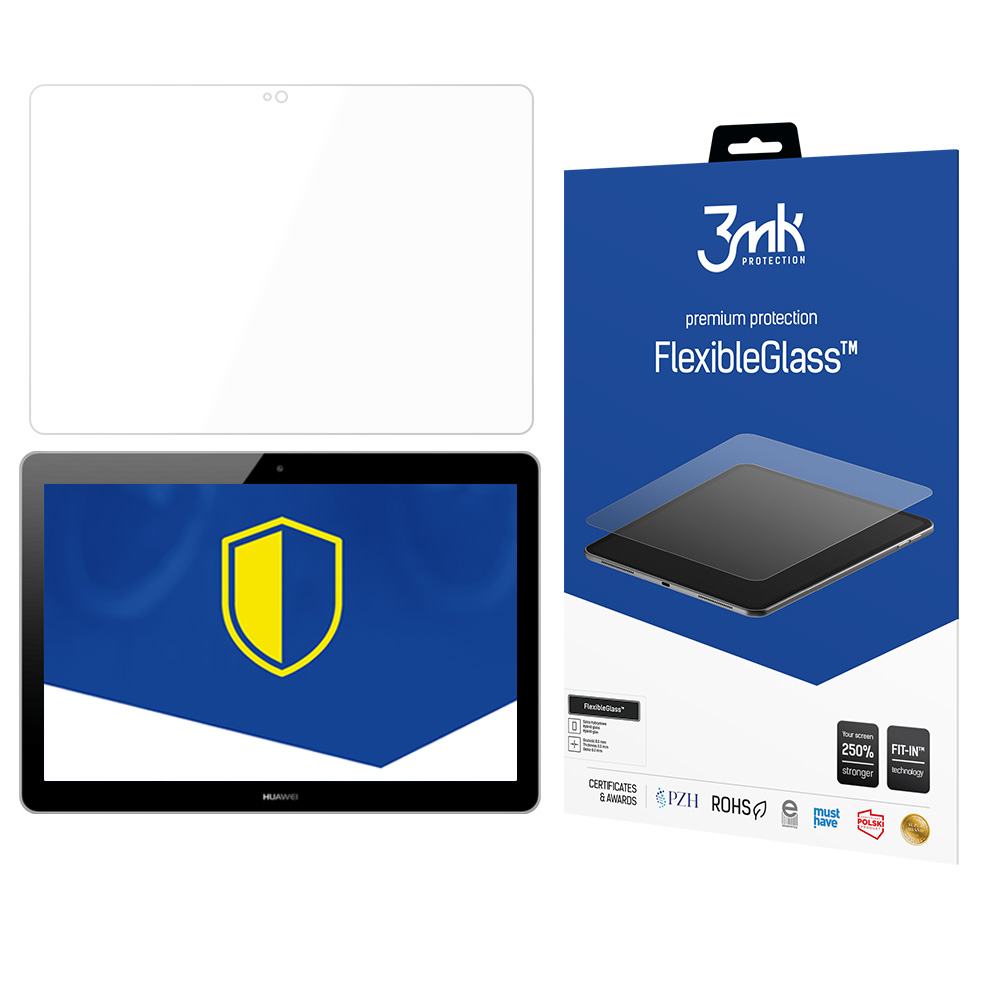 Huawei MediaPad T3 10" – 3mk FlexibleGlass (kuni 11") tahvelarvuti ekraanikaitse