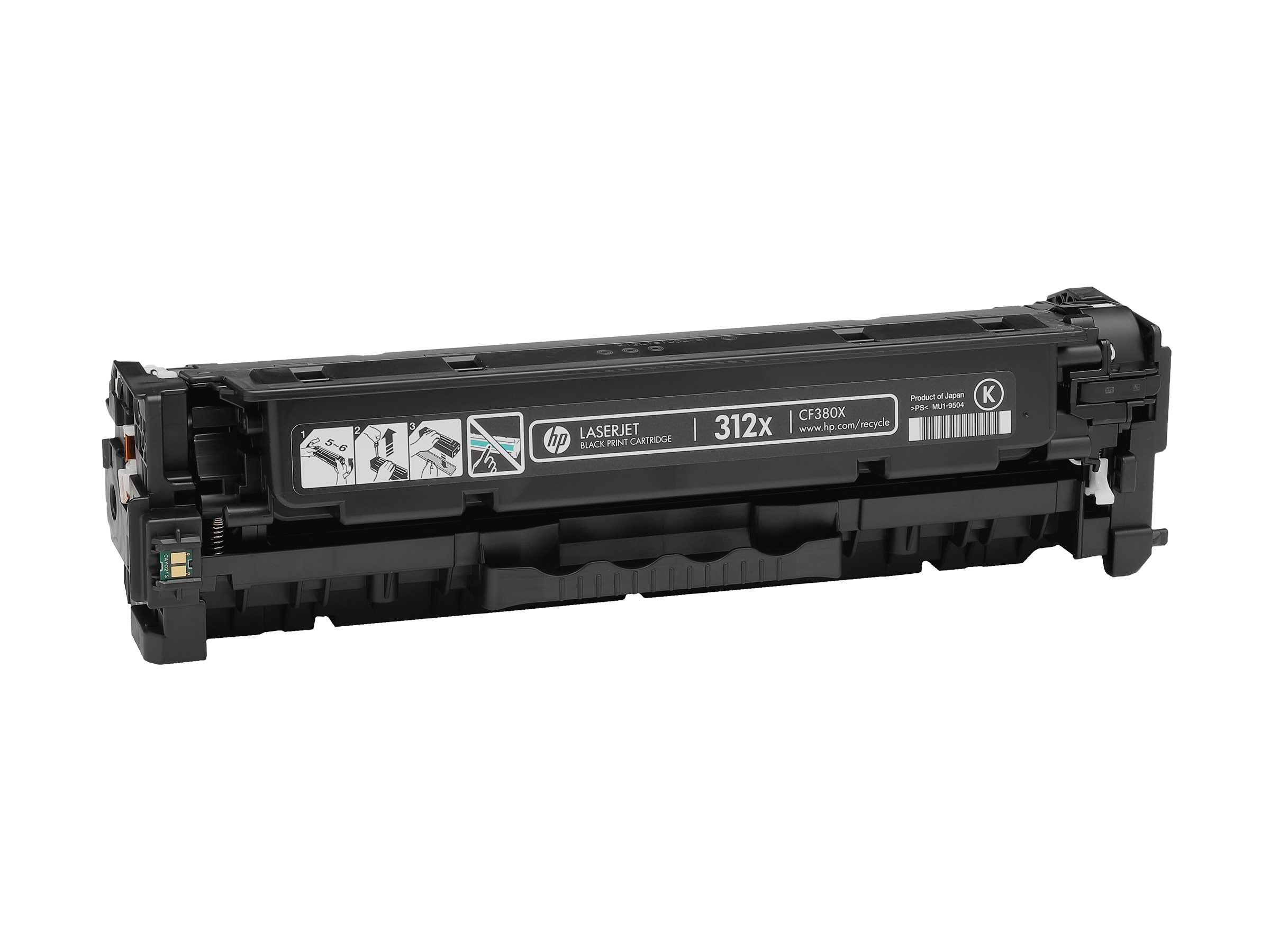 HP 312X LaserJet originaaltoonerikassett (CF380X), must, suure tootlusega, LaserJet Pro 400 MFP M476 mudelitele, 4,400 lehekülge