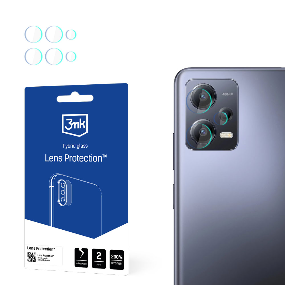Camera glass jaoks Xiaomi Redmi Note 12 Pro 7H jaoks 3mk Lens Protection series lens
