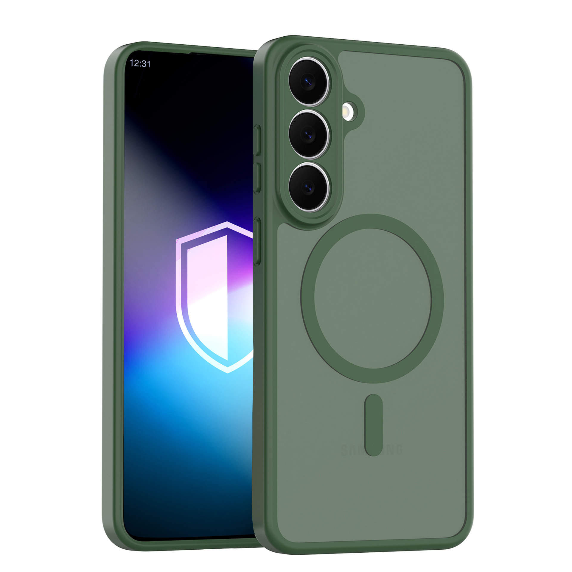 Samsung Galaxy S26 FE – 3mk Misty MagCase roheline telefoniümbris