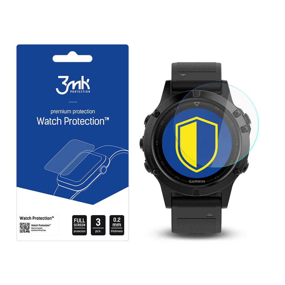 Garmin Fenix 5 47 mm – 3mk Watch Protection FlexibleGlass nutikella ekraanikaitse