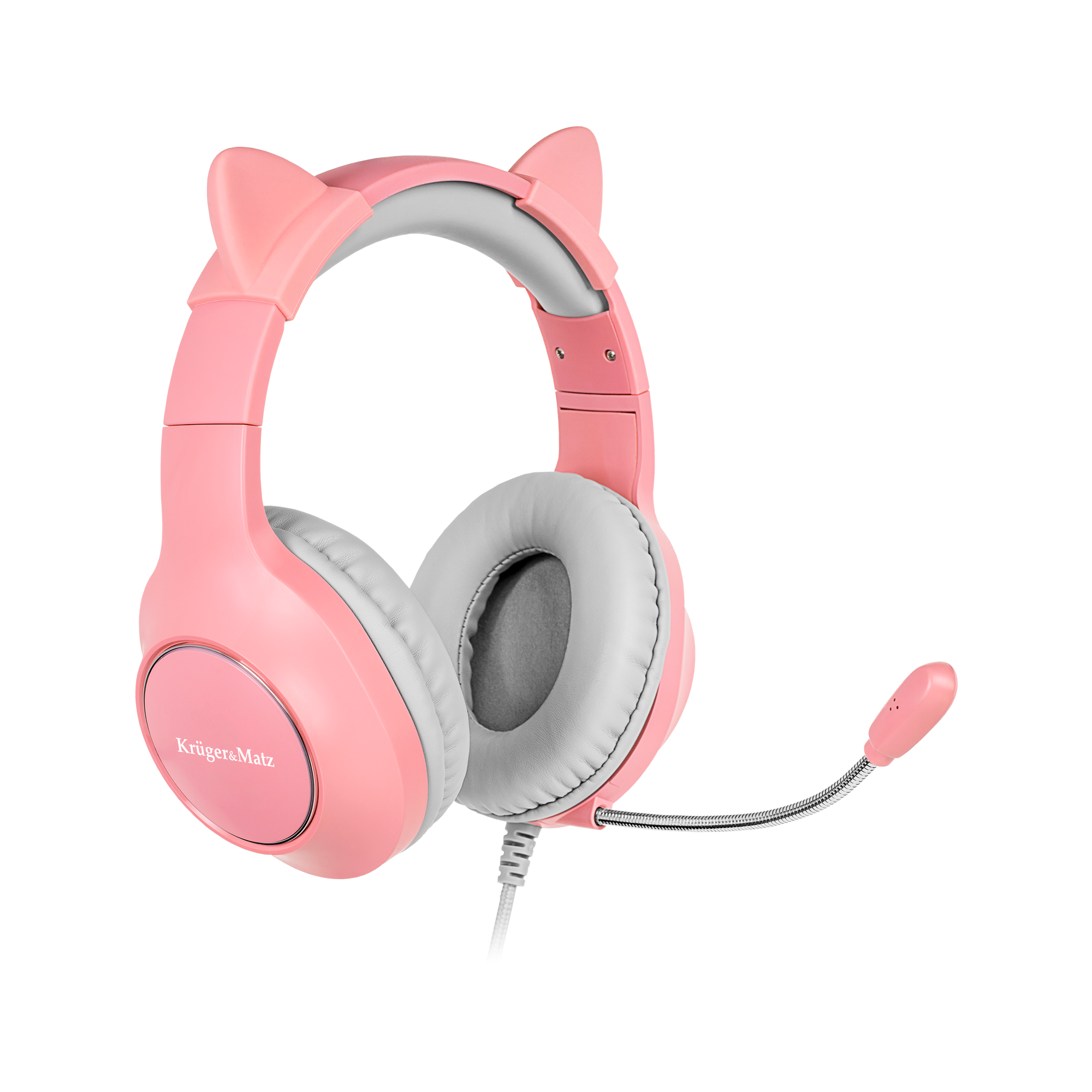 Kruger&Matz Gamer Kids mänguri peakomplekt lastele, roosa