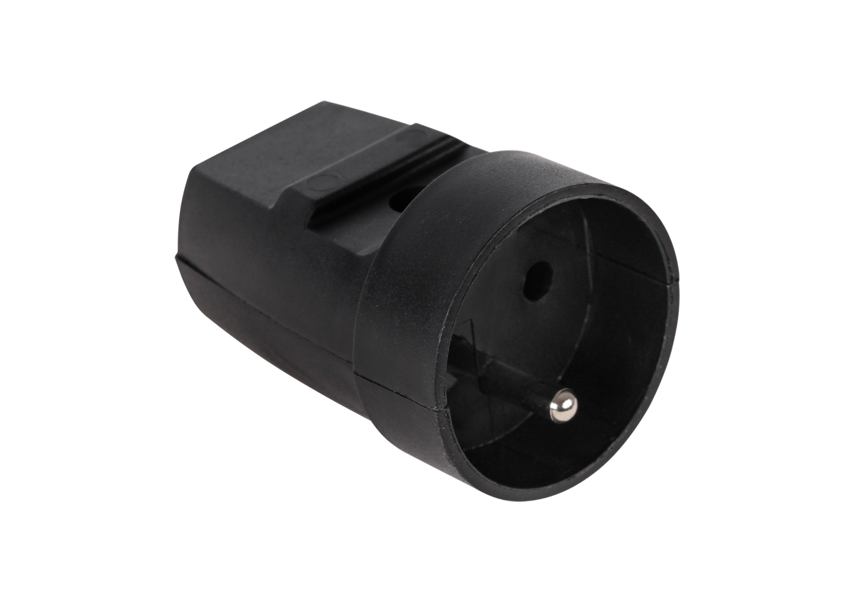 G-10-2 maandusega pistikupesa, must