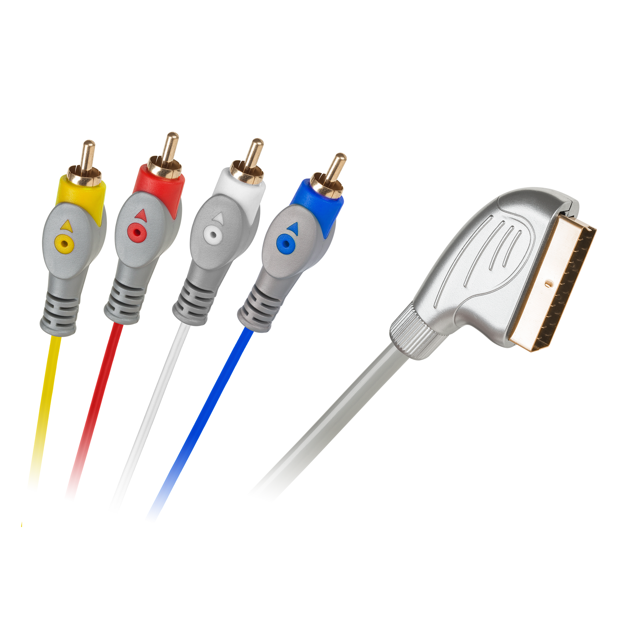 EURO–4 RCA kaabel, 1,5 m, tilgakujuline