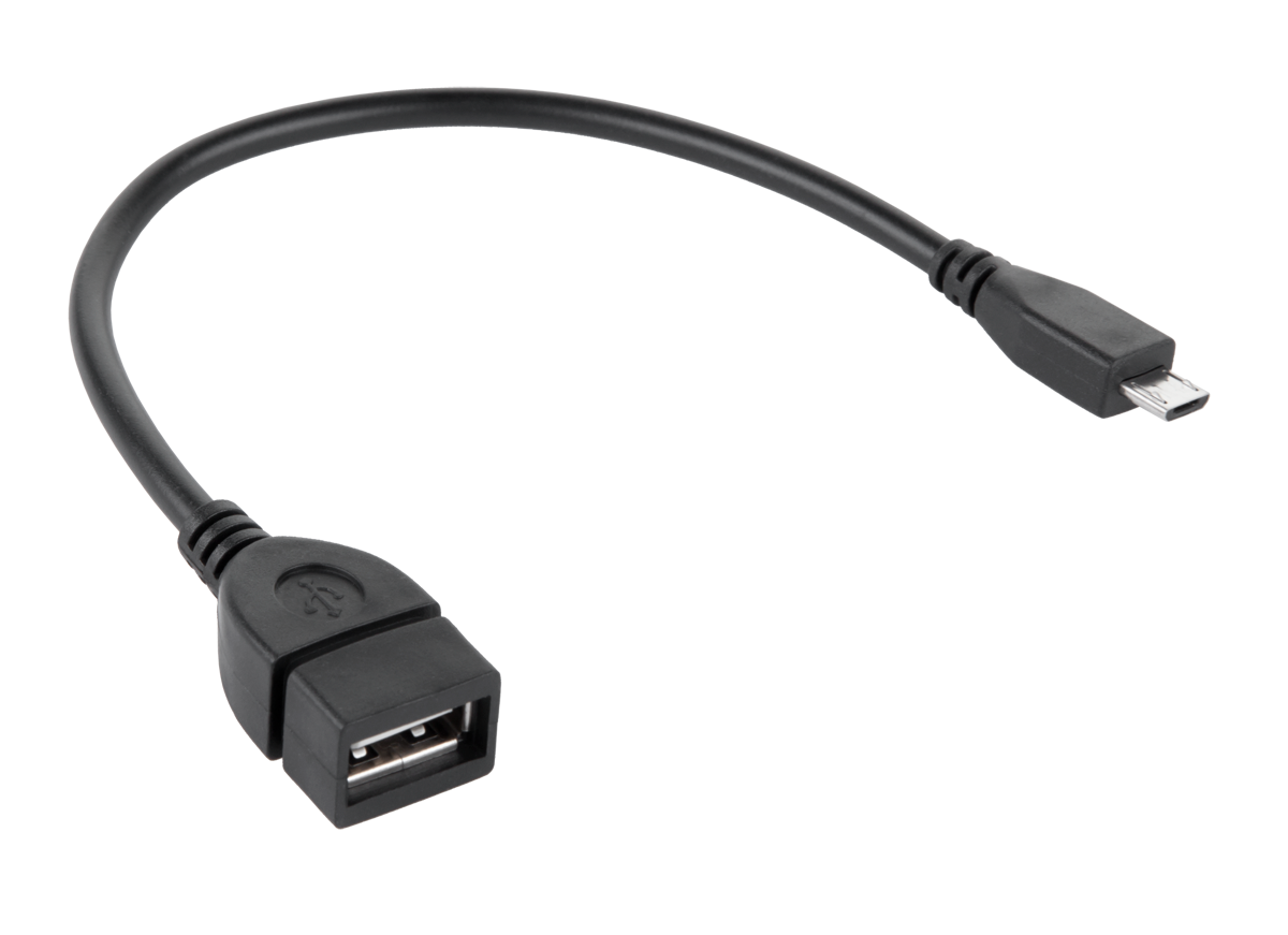 USB-A pesast micro-USB pistikuga OTG-kaabel, 15 cm