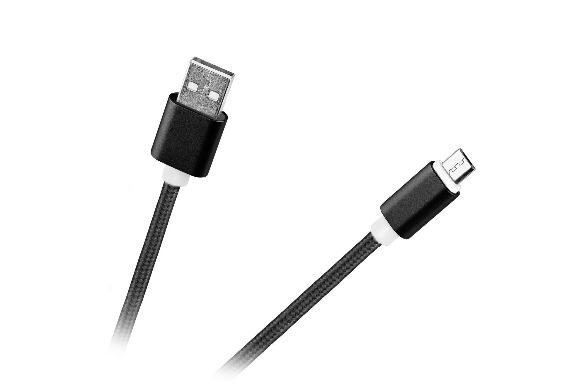 M-Life USB – micro-USB nailonkaabel, must, 1 m