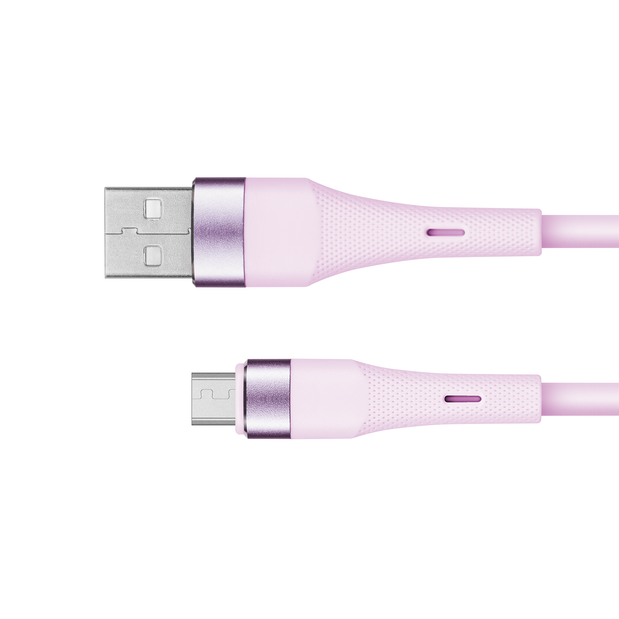 Kruger&Matz Basic USB–microUSB silikoonkaabel, 1 m, roosa