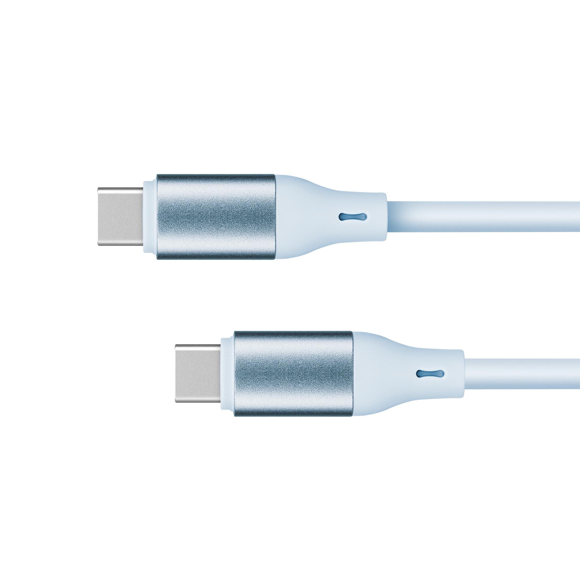 Kruger&Matz Basic USB-C–USB-C silikoonkaabel, 100 W, 1 m, sinine
