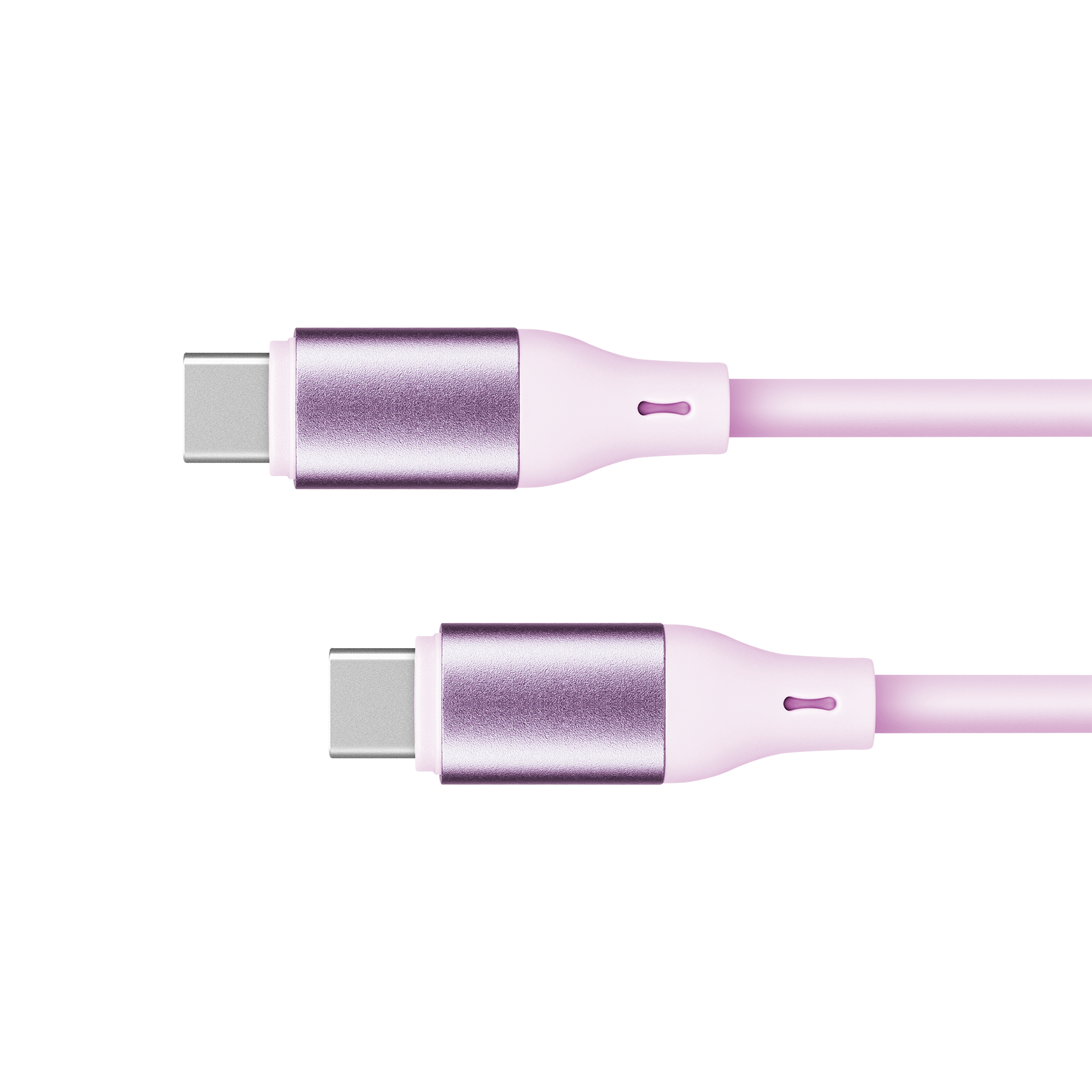 Kruger&Matz Basic USB-C–USB-C silikoonkaabel, 100 W, 1 m, roosa