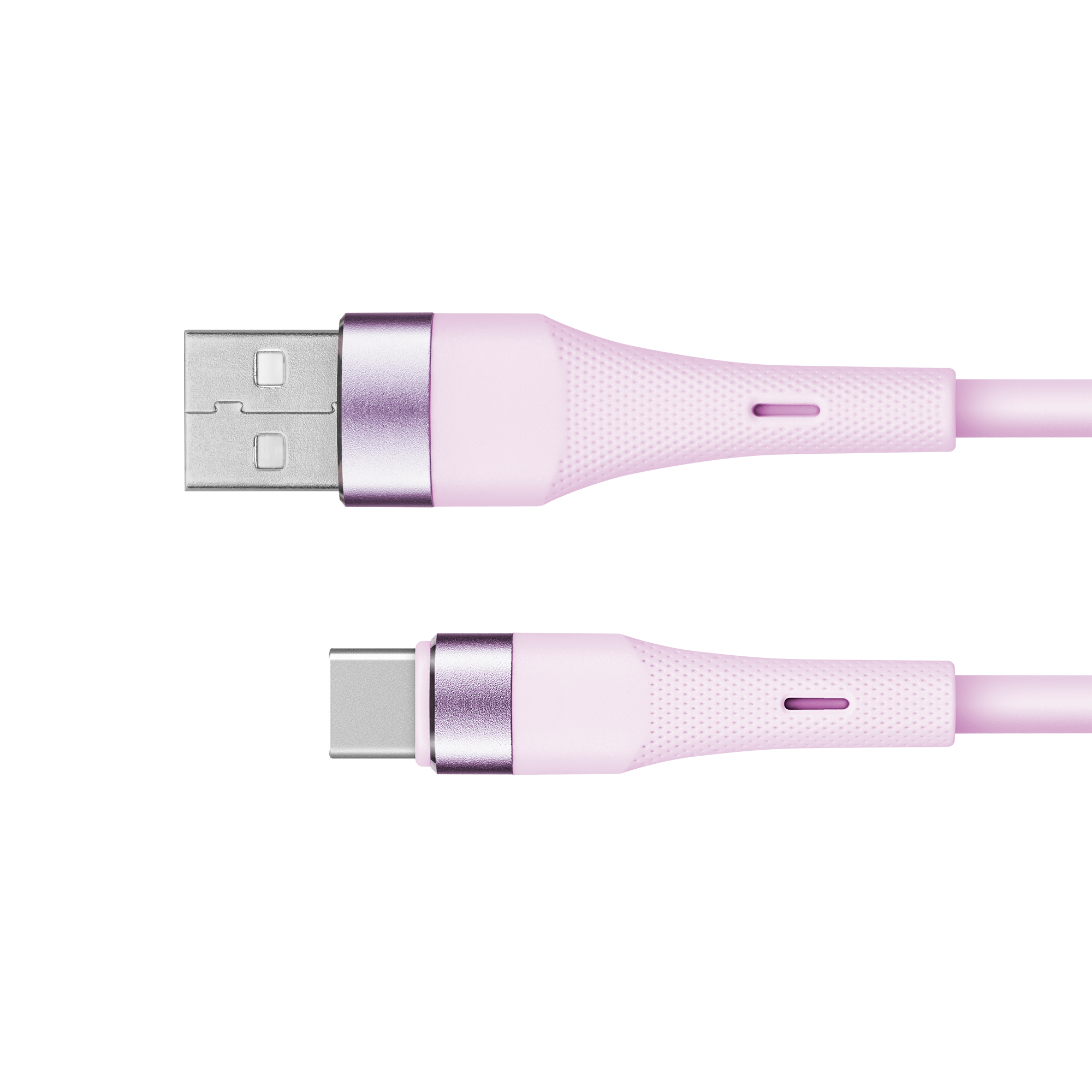 Kruger&Matz Basic USB–USB-C silikoonkaabel, 1 m, roosa