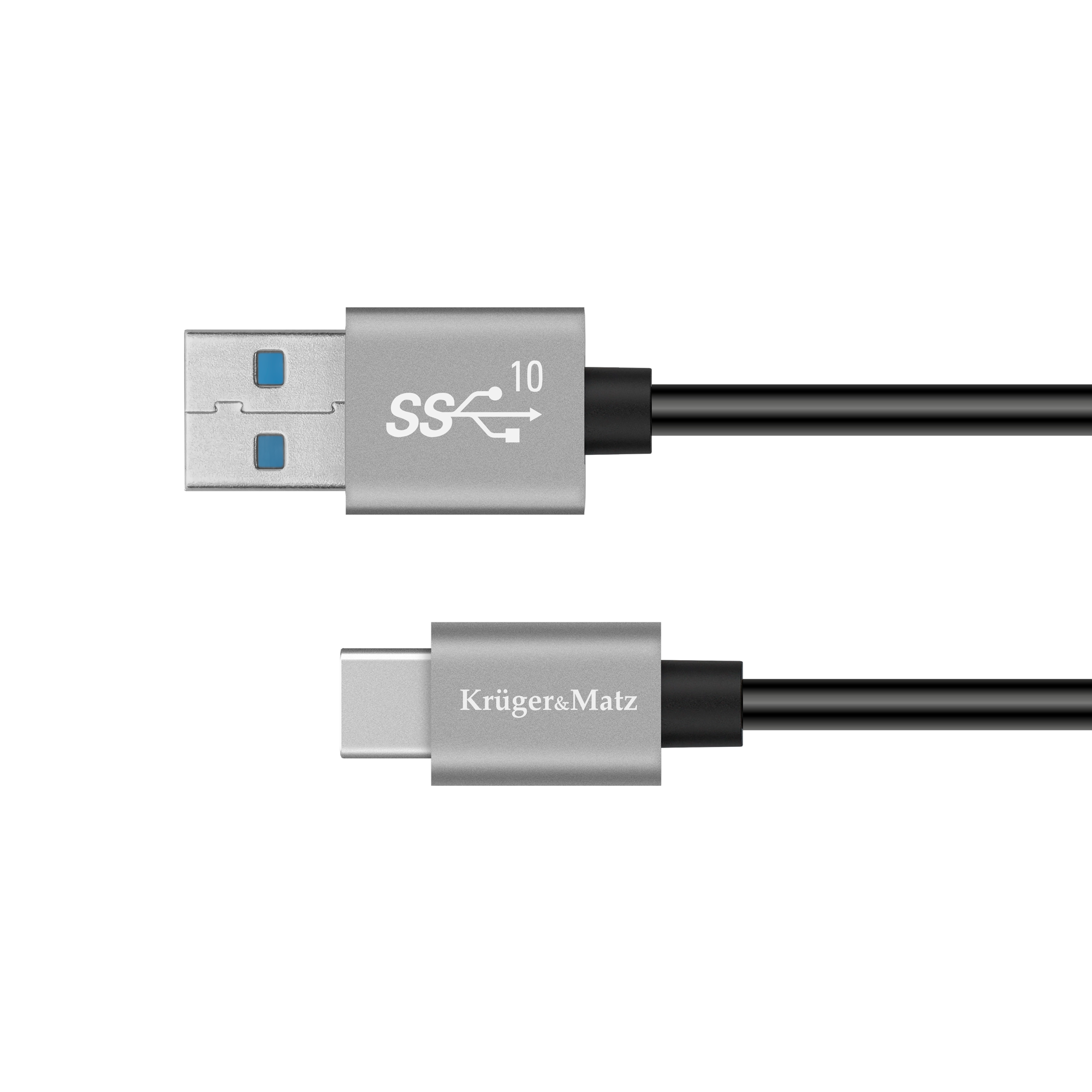 Kruger&Matz Basic USB–USB-C kaabel, 10 Gbps, 1 m