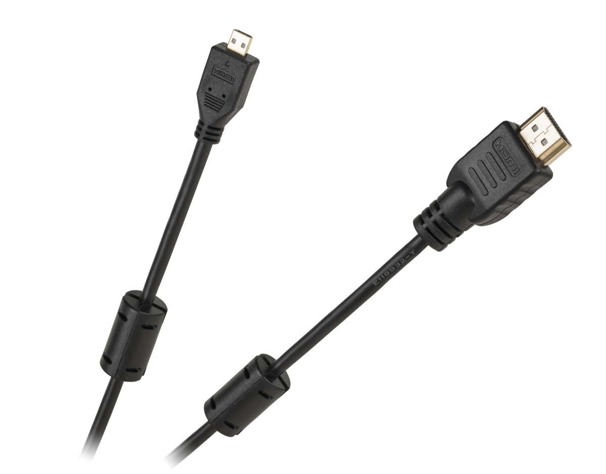 Cabletech Economic HDMI A-tüüpi pistiku – Micro HDMI D-tüüpi pistiku kaabel