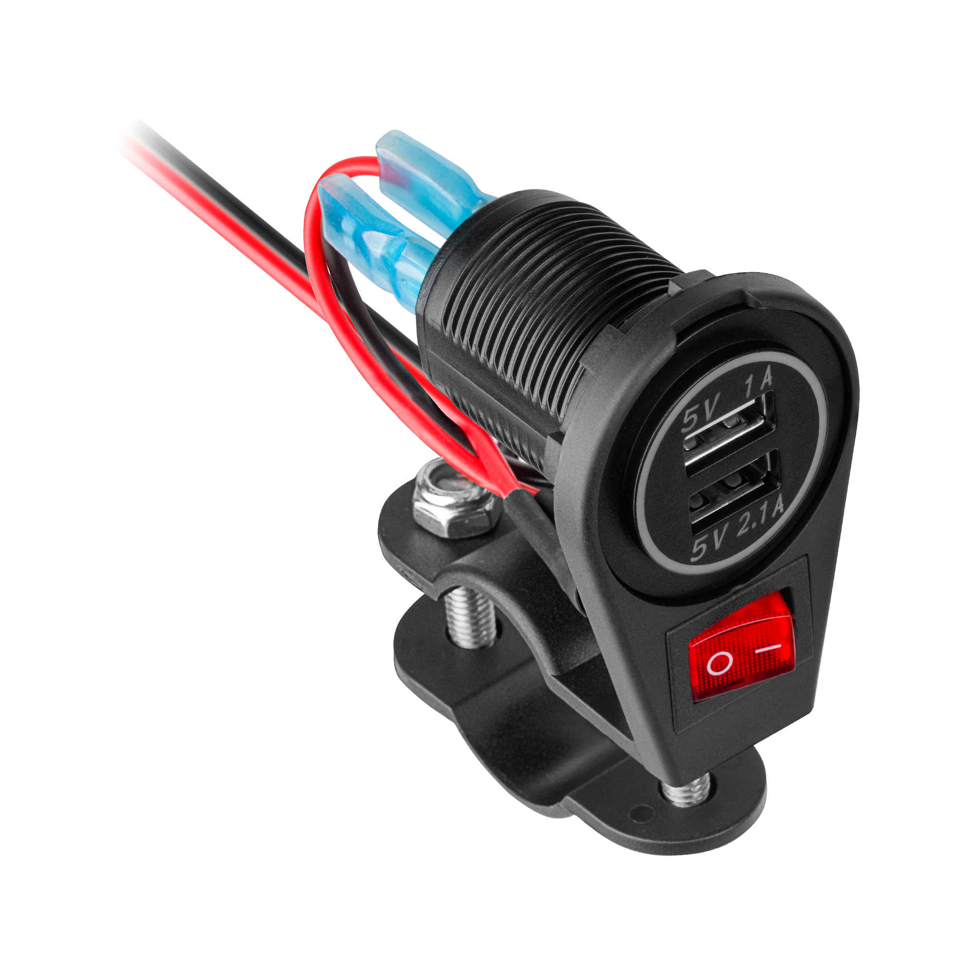 Mootorratta laadija 2 USB-pordiga, 3100 mA