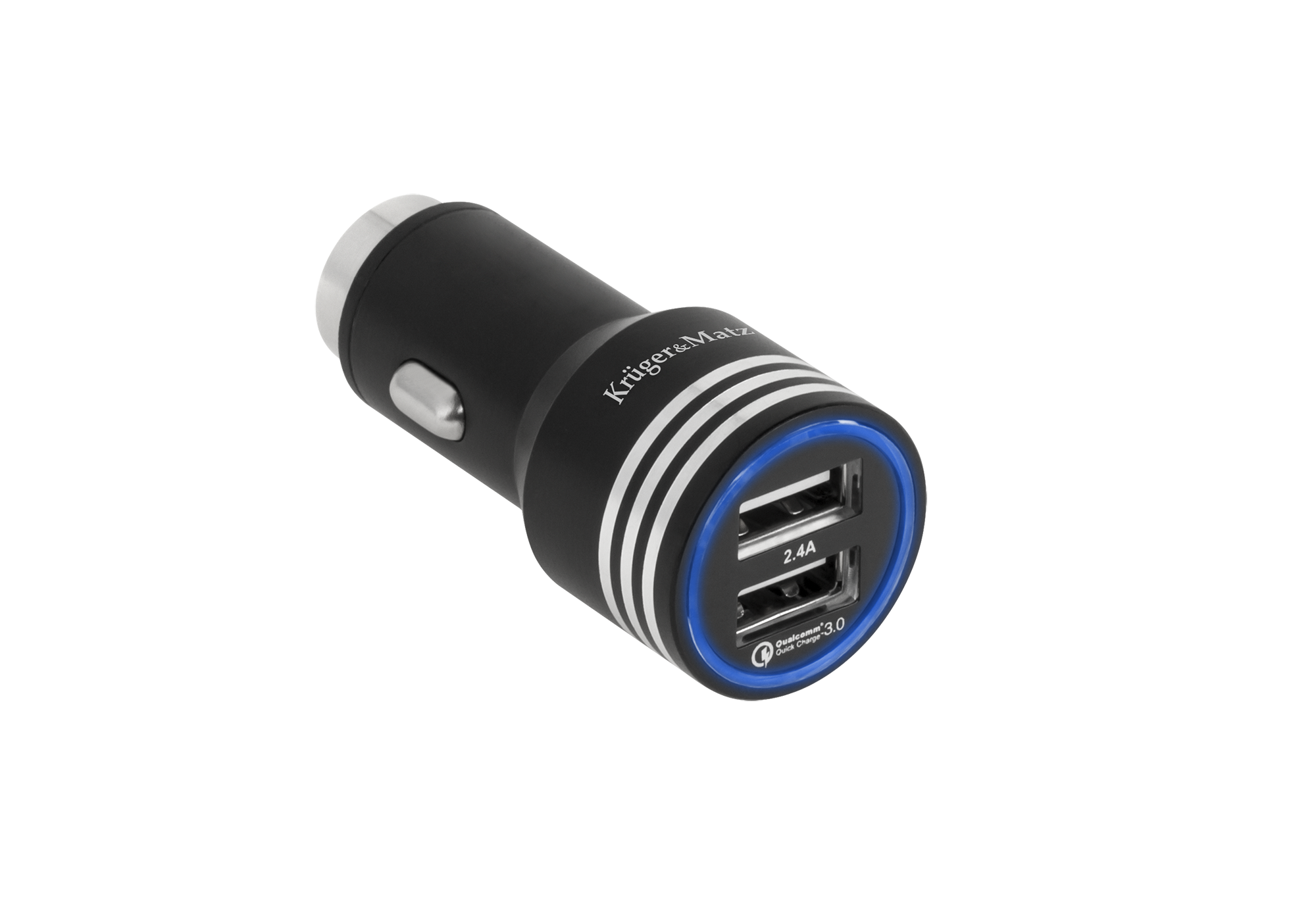 Kruger&Matz autolaadija, 2× USB, 4800 mA, Quick Charge 3.0