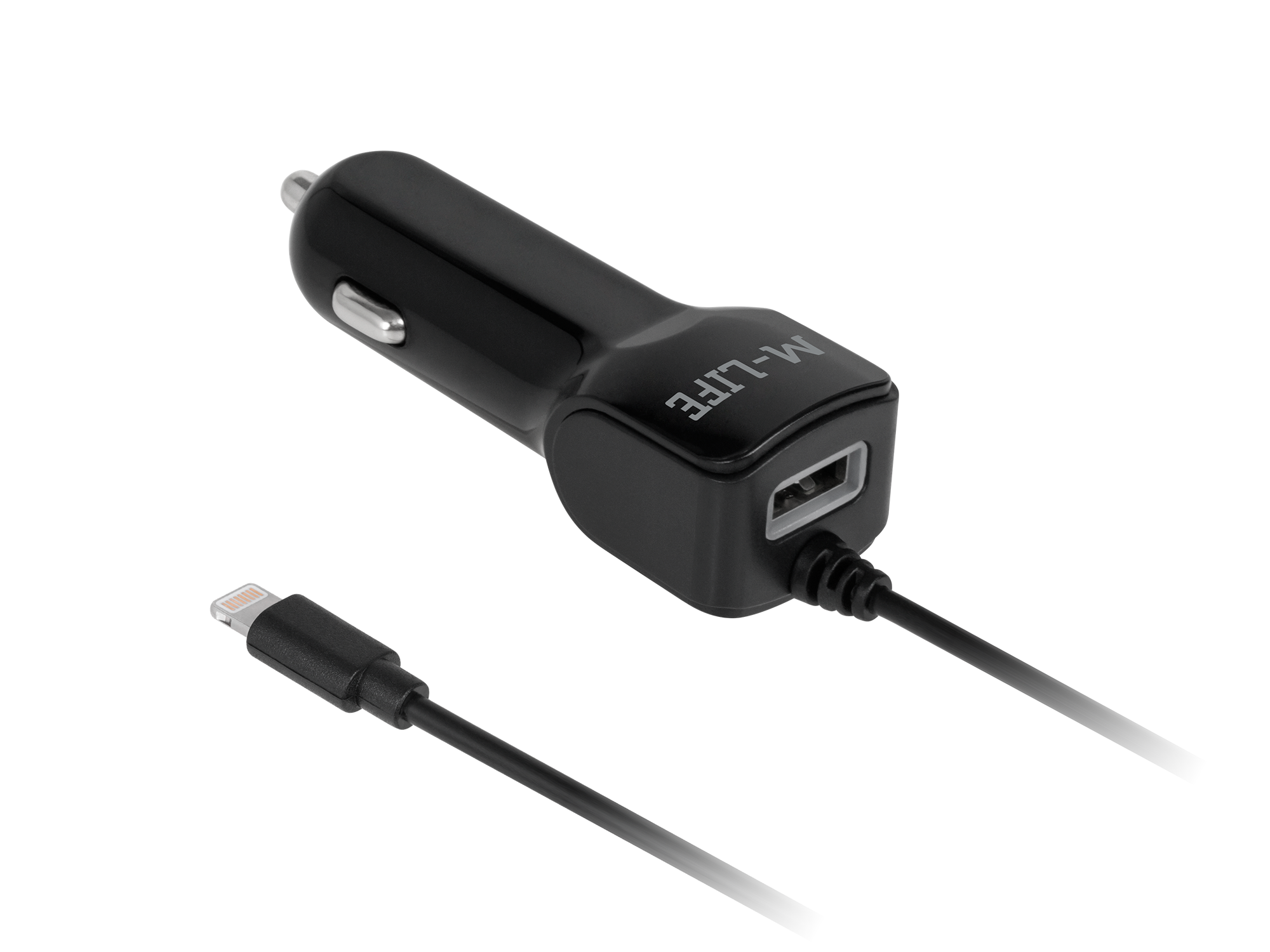 M-Life autolaadija Apple iPhone'ile ja iPadile + USB, 2100 mA