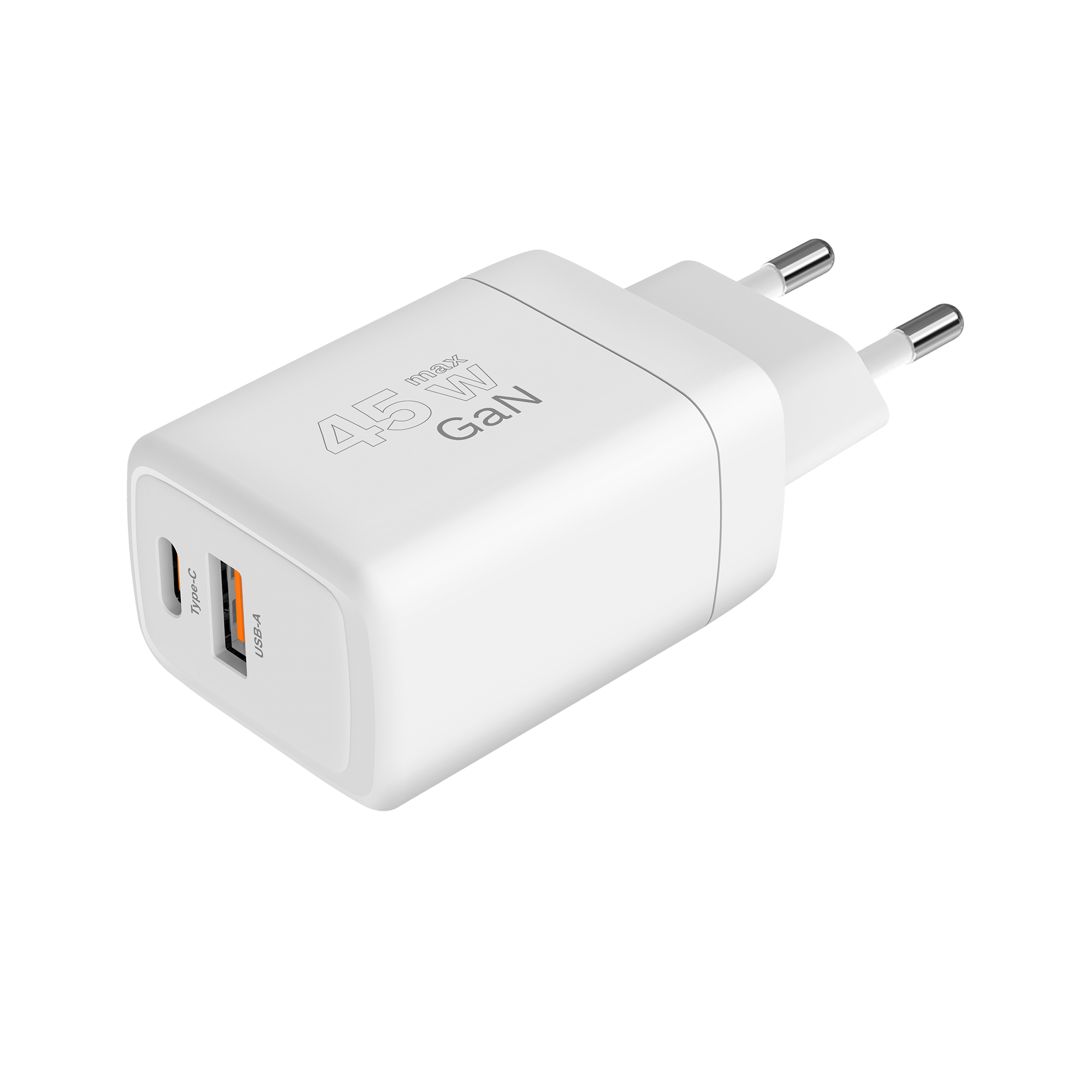 Kruger&Matz 45 W GaN võrgulaadija Power Delivery ja Quick Charge'iga