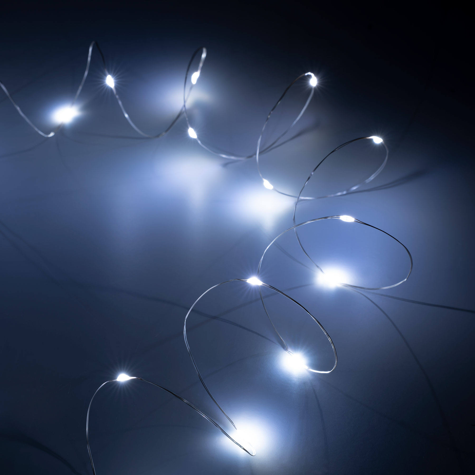 Jõuluvalguskett, 20 mini-LED-i, külm valge