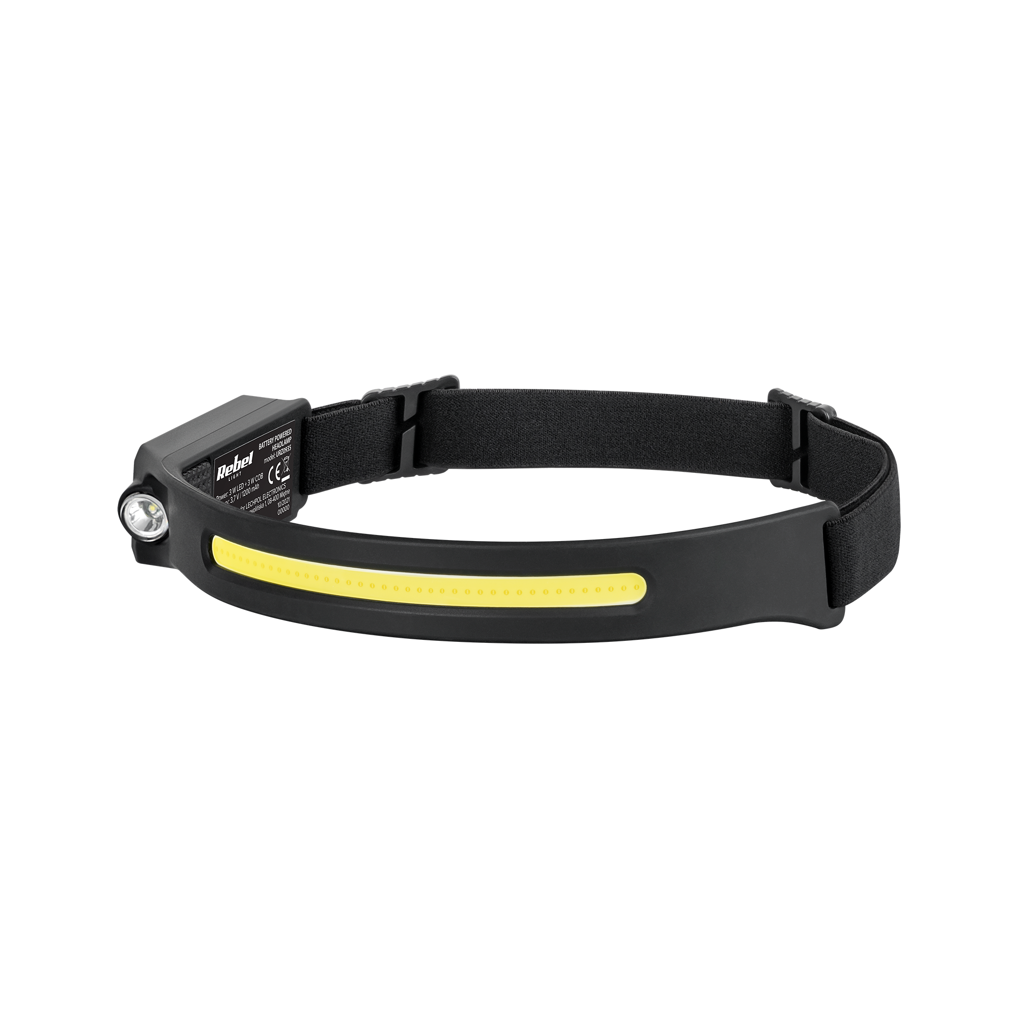 Laetav pealamp (5 W COB + 3 W LED), peapael